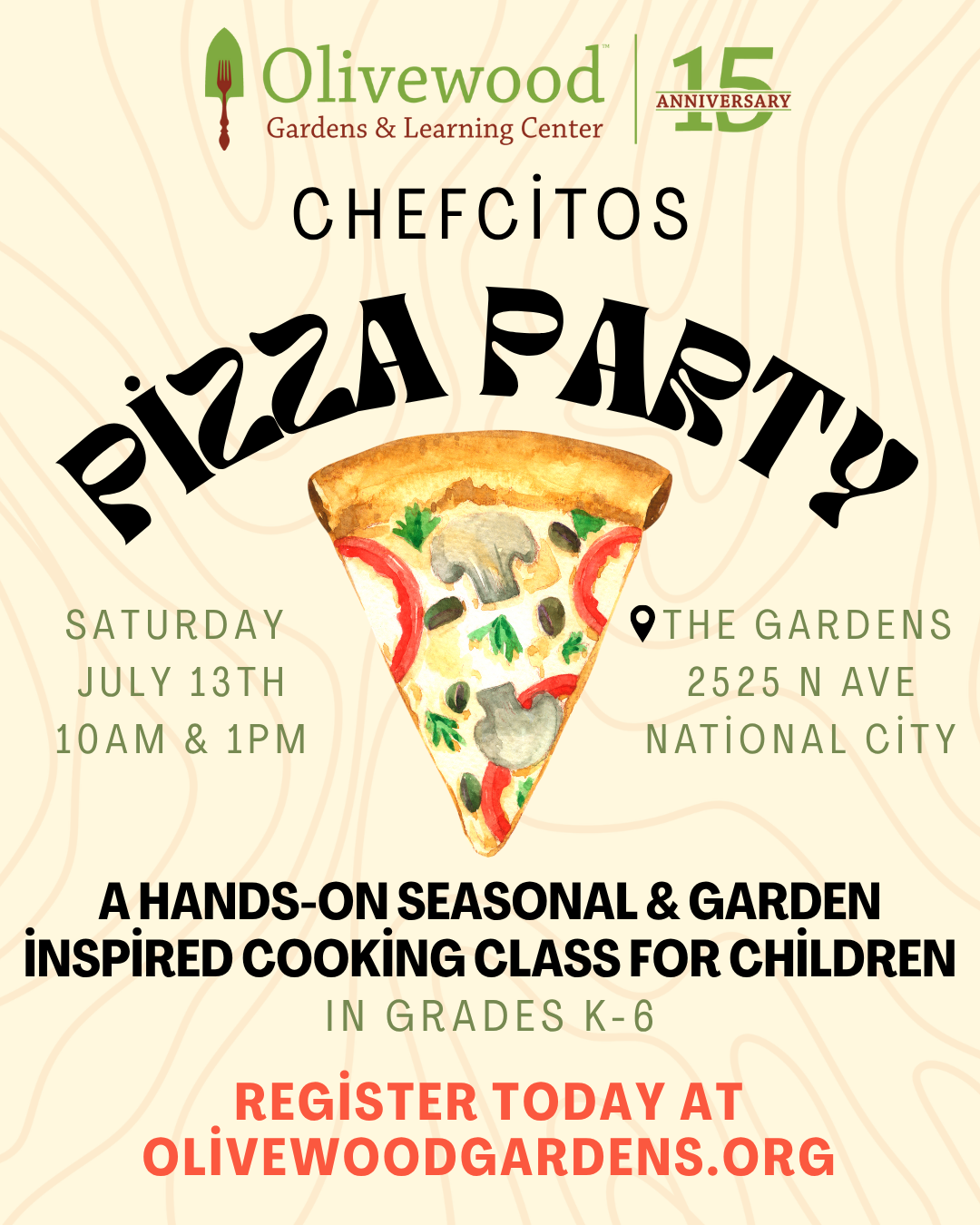 Chefcitos July: Pizza Party! 10am