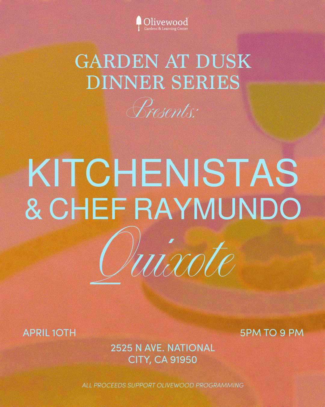 Garden at Dusk  Dinner with the Kitchenistas