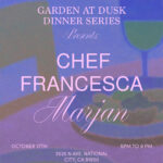 Garden Dinner at Dusk-October