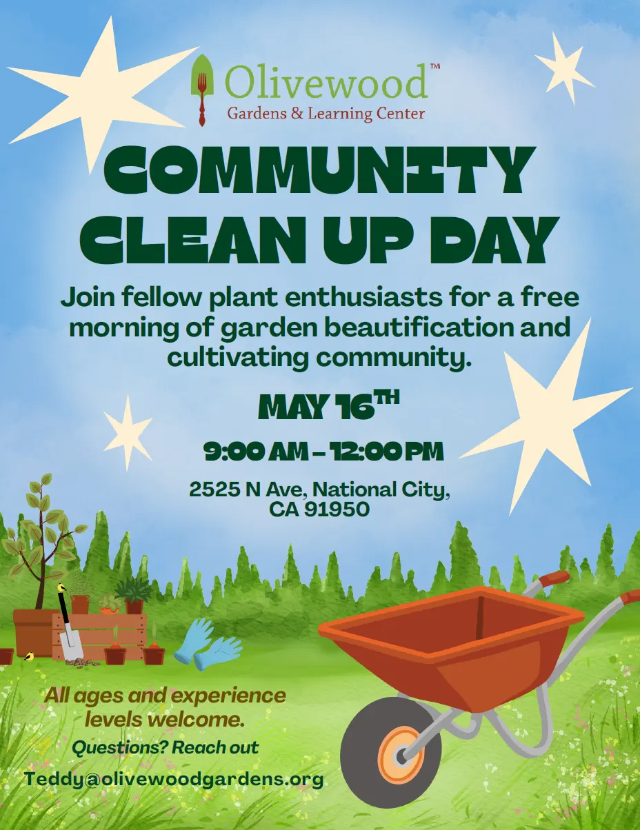 Community Clean Up Day at Olivewood Gardens
