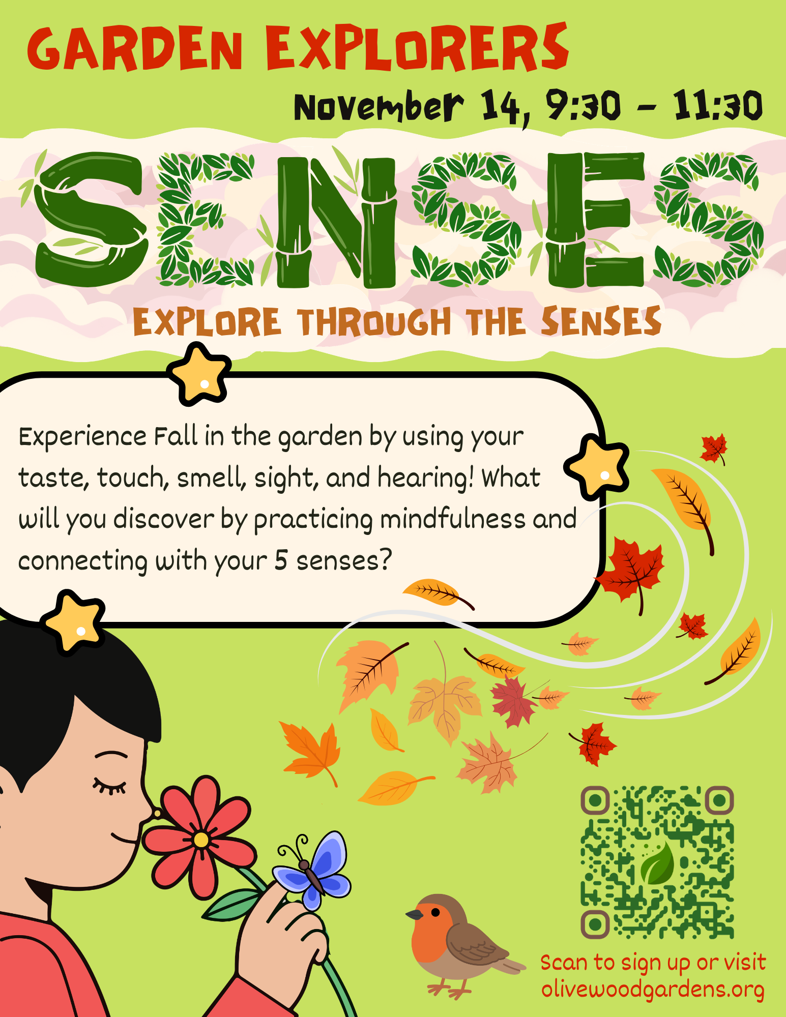 Garden Explorers November: Exploring Through the Senses
