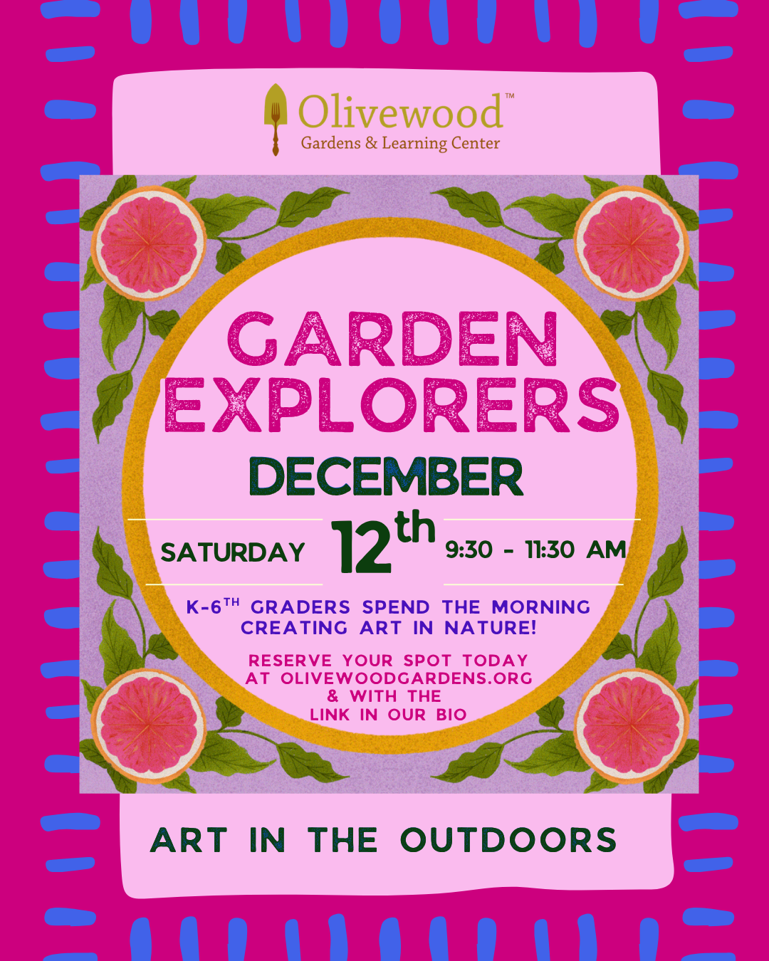 Garden Explorers December: Art in the Outdoors